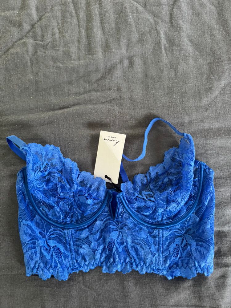 Love Notes Tahnee Blue Bralette Size XL