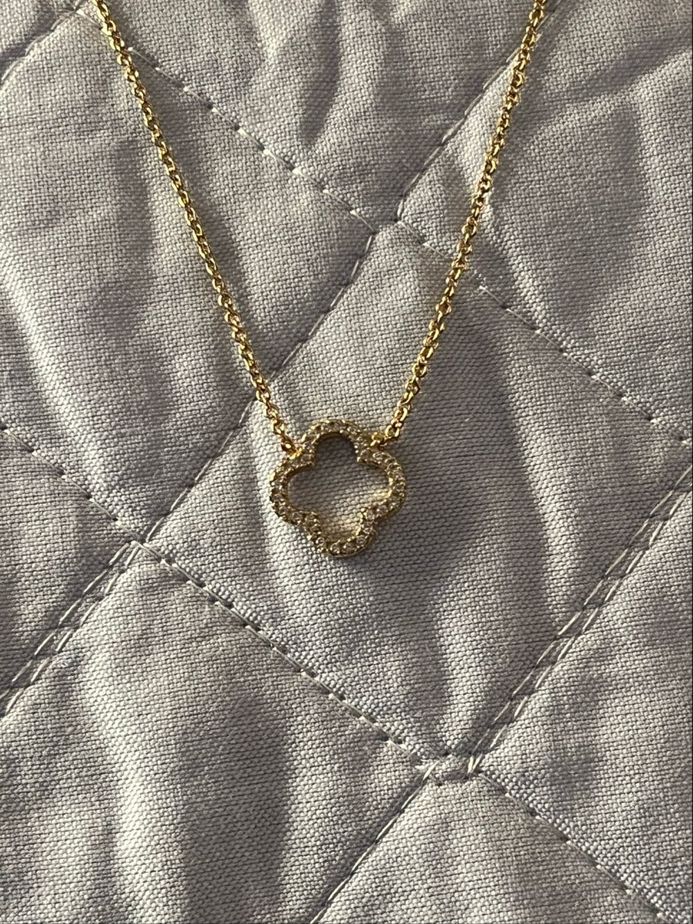 Gold Clover Pendant Necklace costume