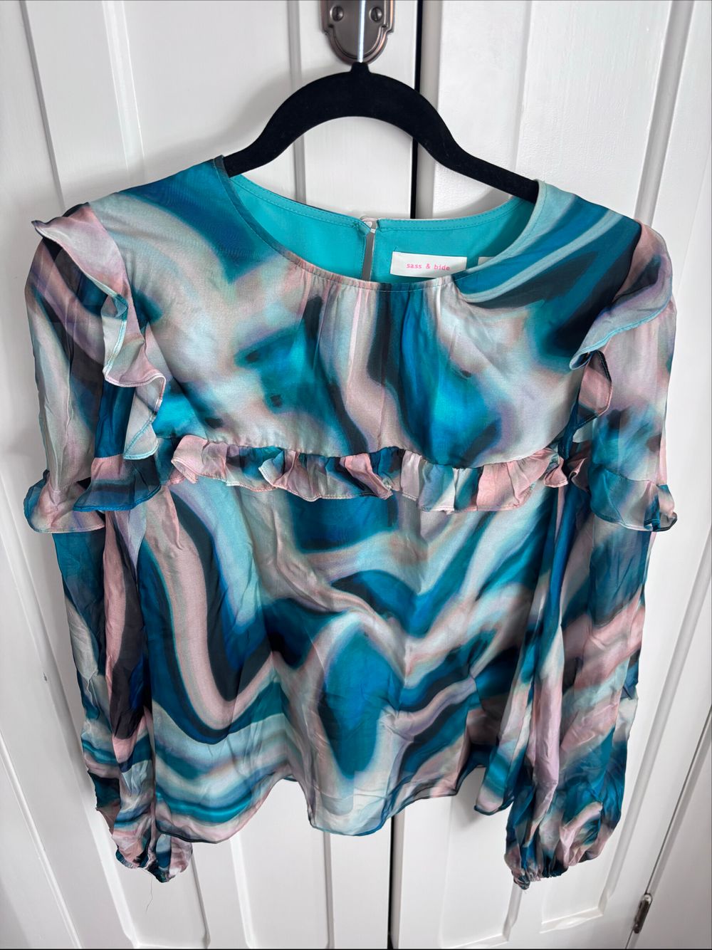 Sass & Bide Silk Abstract Print Blouse