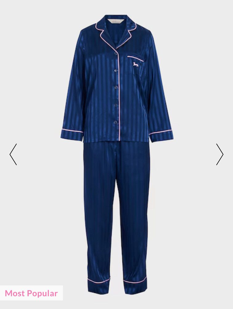 Peter Alexander Navy Stripe Long Sleeve Pj Set