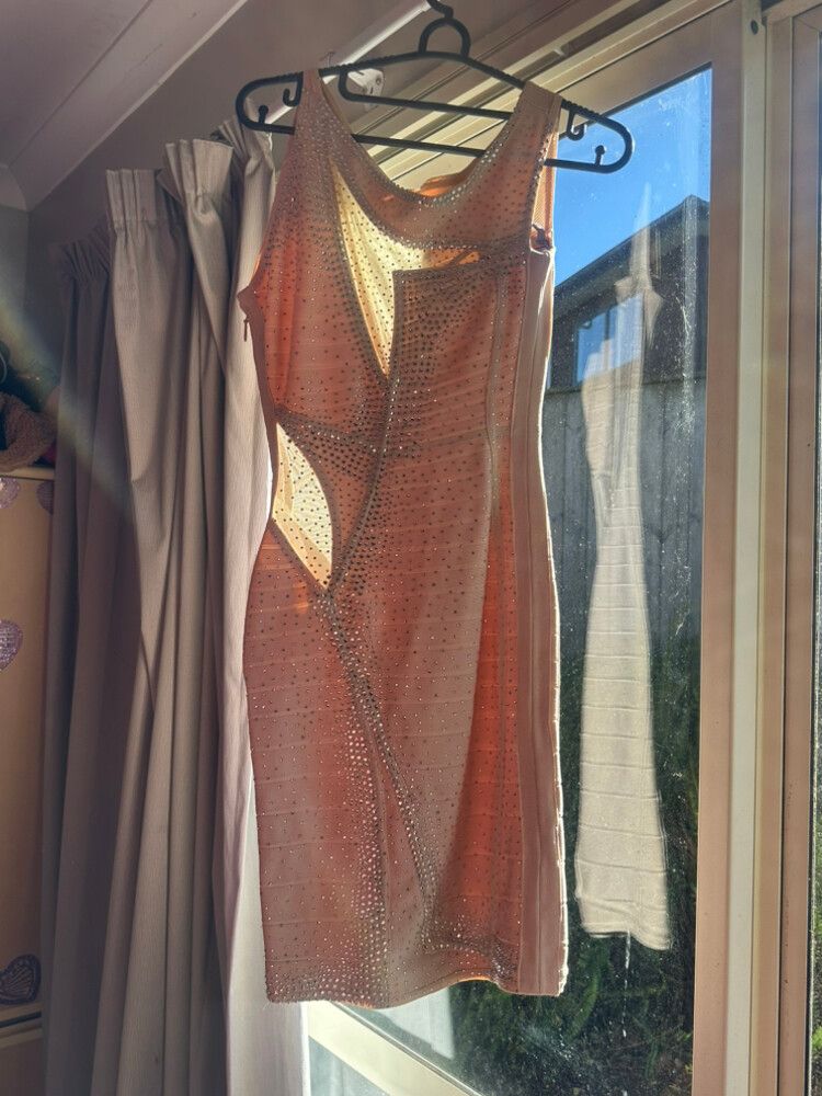 herve leger beaded dress Original Fall 1997 Herve Leger Couture Lace & Bead Bandage Fitted Blac   Shrimpton Couture