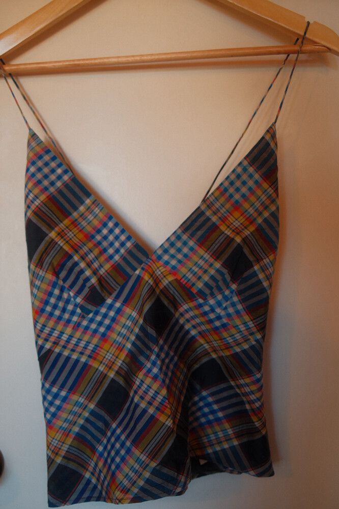 Penny Sage Plaid Cami