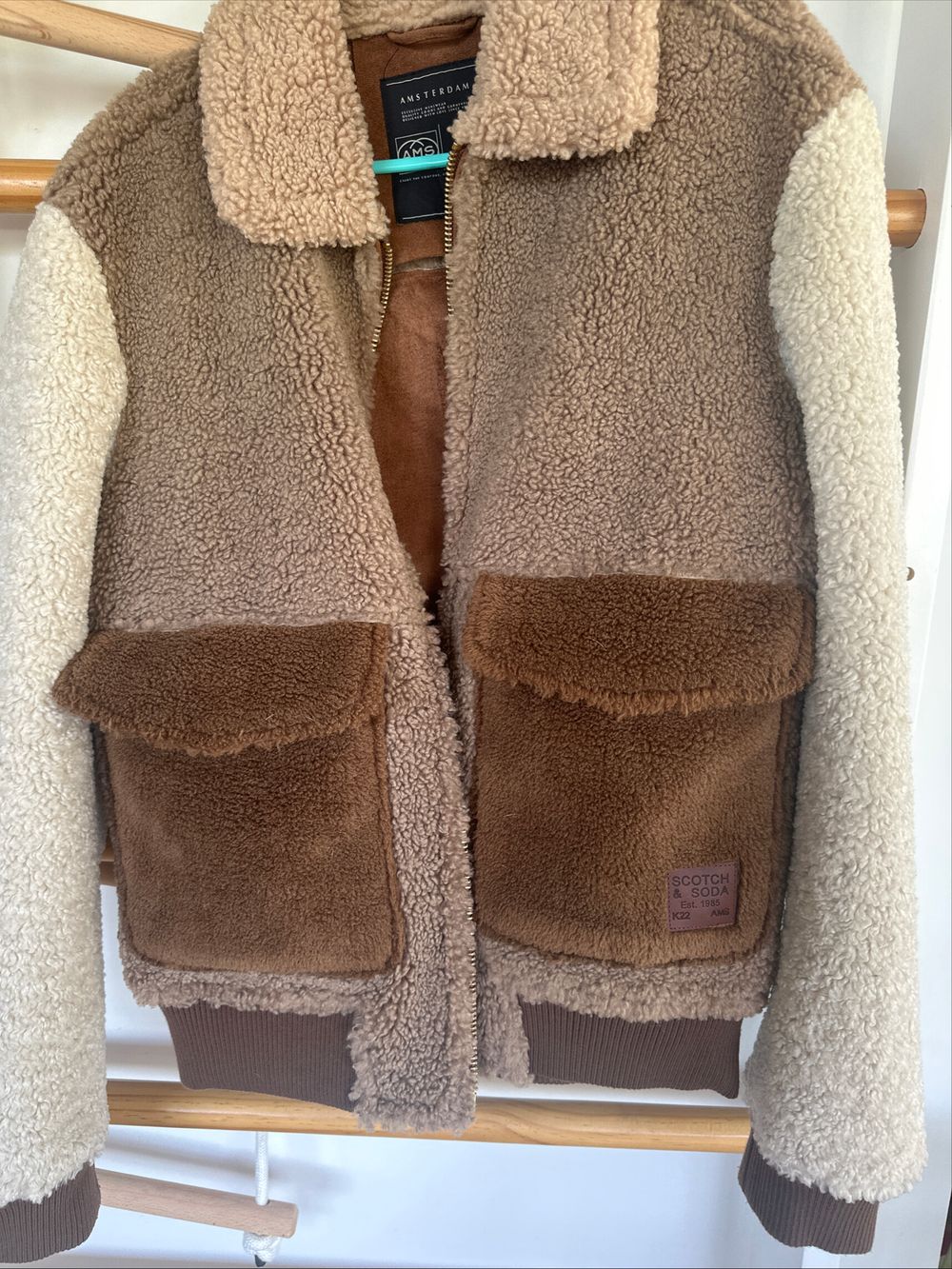 scotch and soda sherpa jacket like new