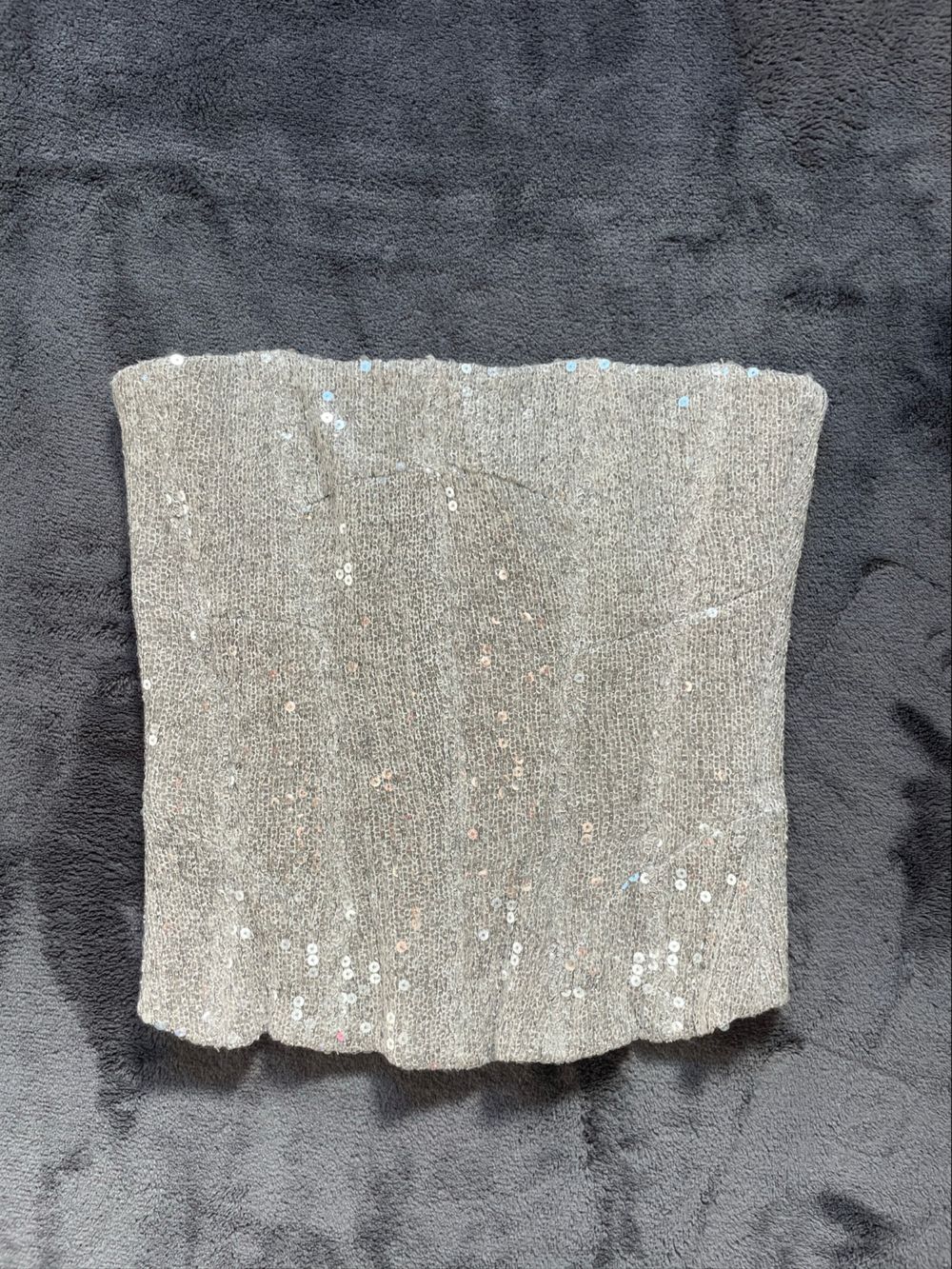 Outcast Silver Sequin Corset Top