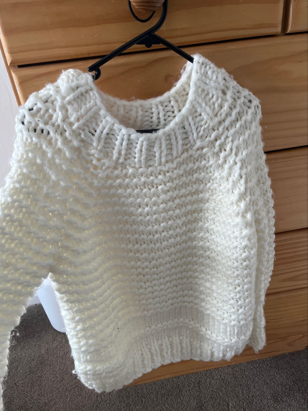 White Chunky Knit Jumper