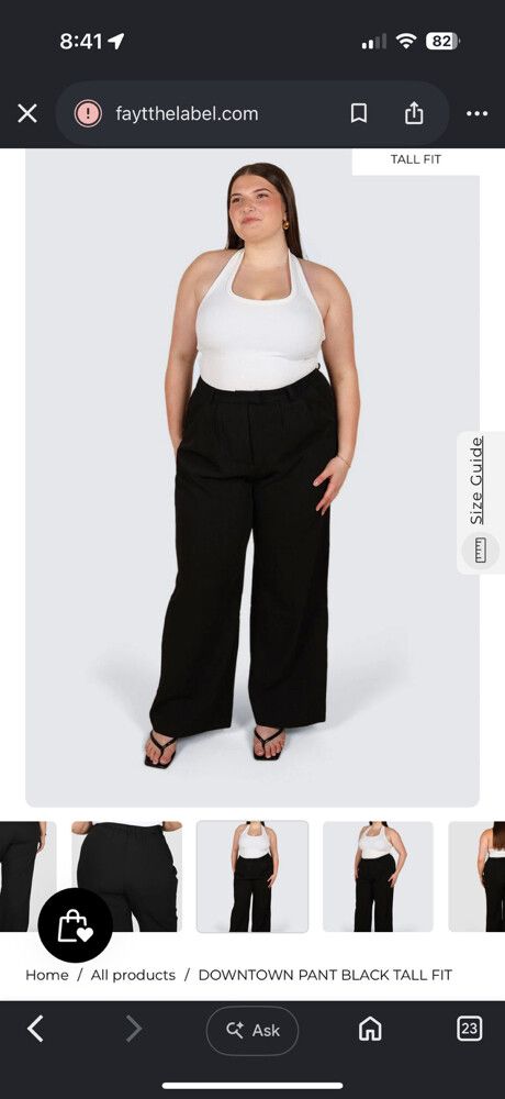Fayt the Label Black Downtown Pant - Tall