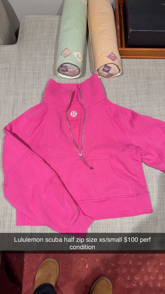 Lululemon Pink Scuba Half Zip