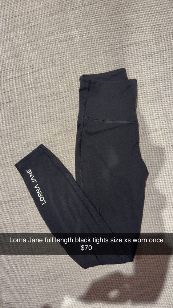 Lorna Jane Black Full Length Tights