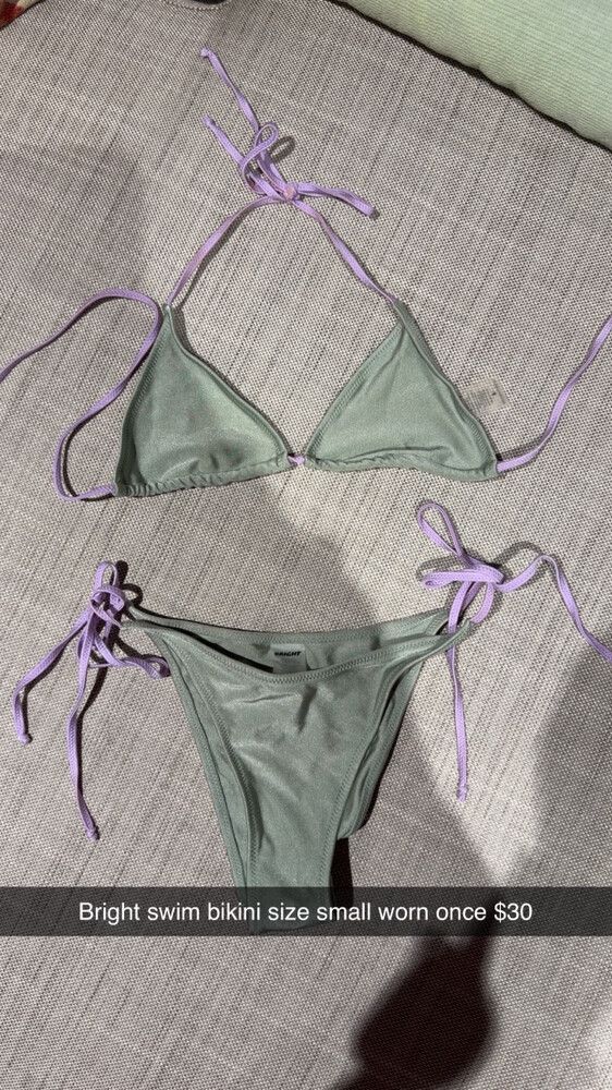 Bright swim Green and Purple Bikini