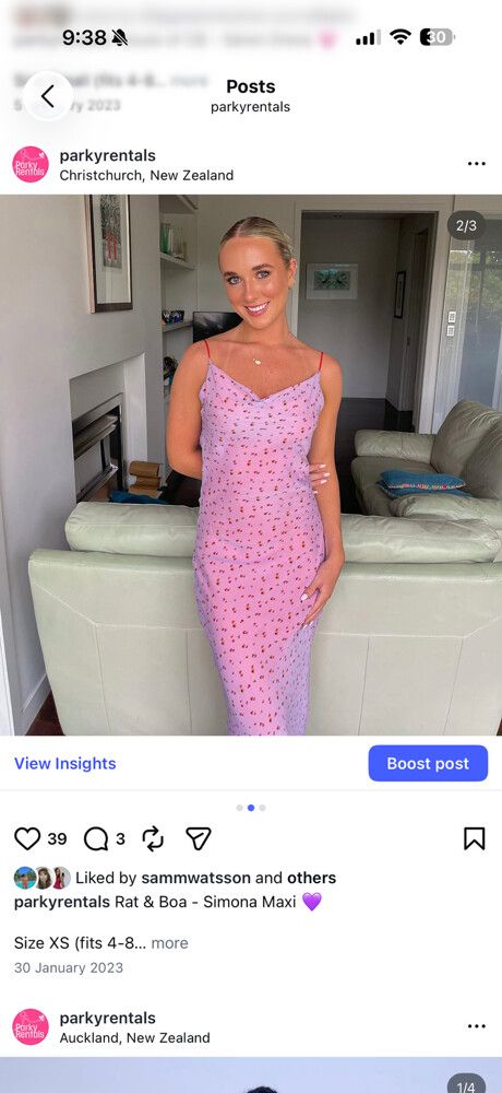 Rat & Boa Pink Simona Maxi Dress