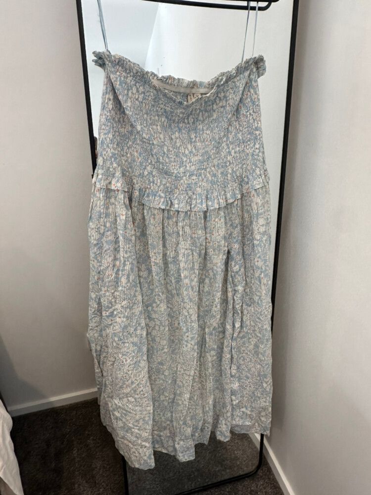 Blue Floral maxi skirt