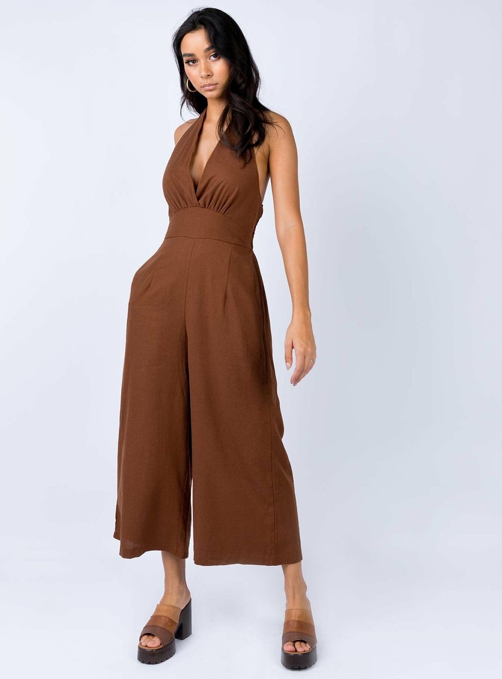 blue dress for baby girl Baseline Halter Rib Mini Dress Blue | Brown | Blue | Brown | Womens
