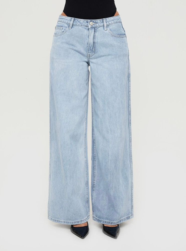 Princess Polly ramos low ride wide leg jeans petite