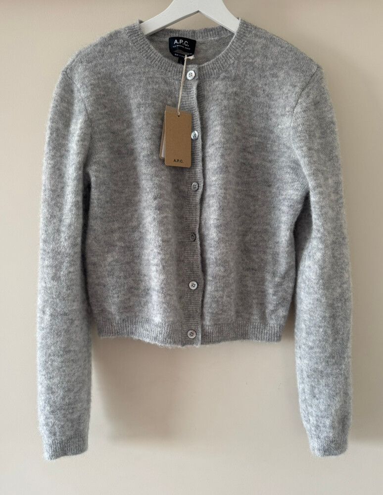 BNWT APC Mille Mohair Cardi Grey