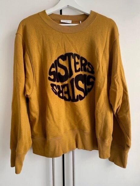 Sandro sisters crewneck jumper mustard