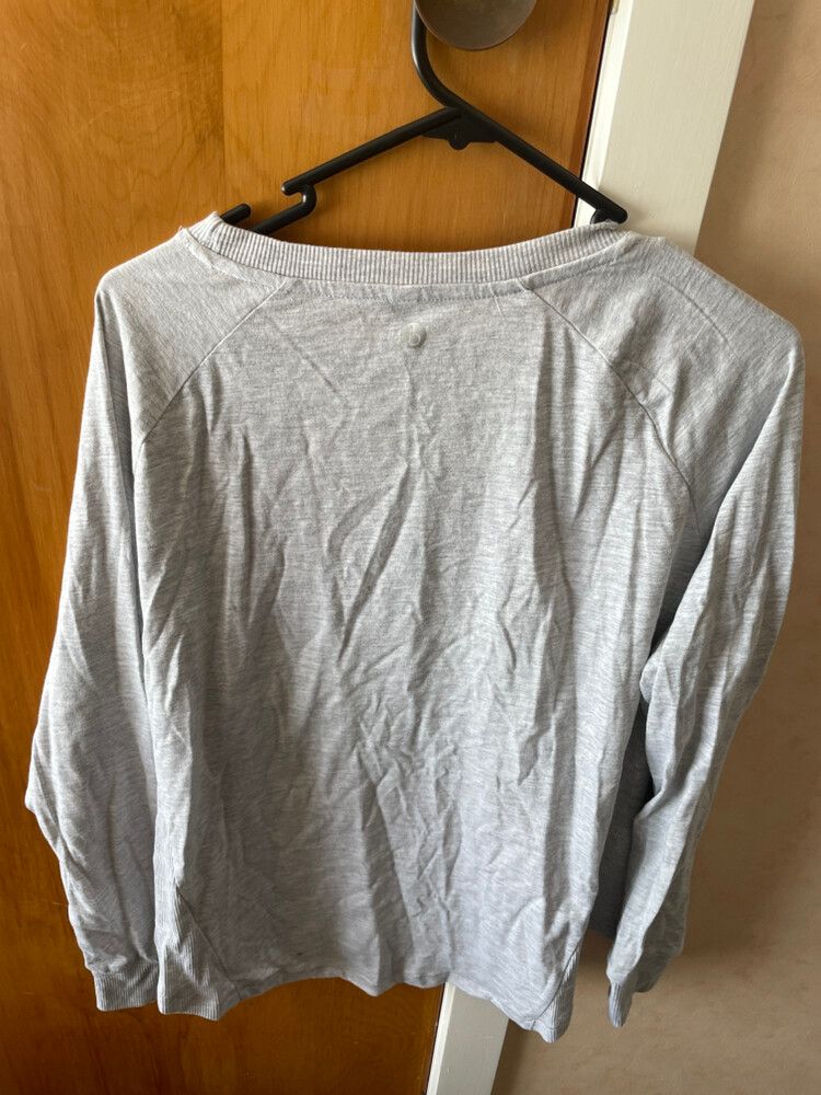 Grey Long Sleeve Exercise Top