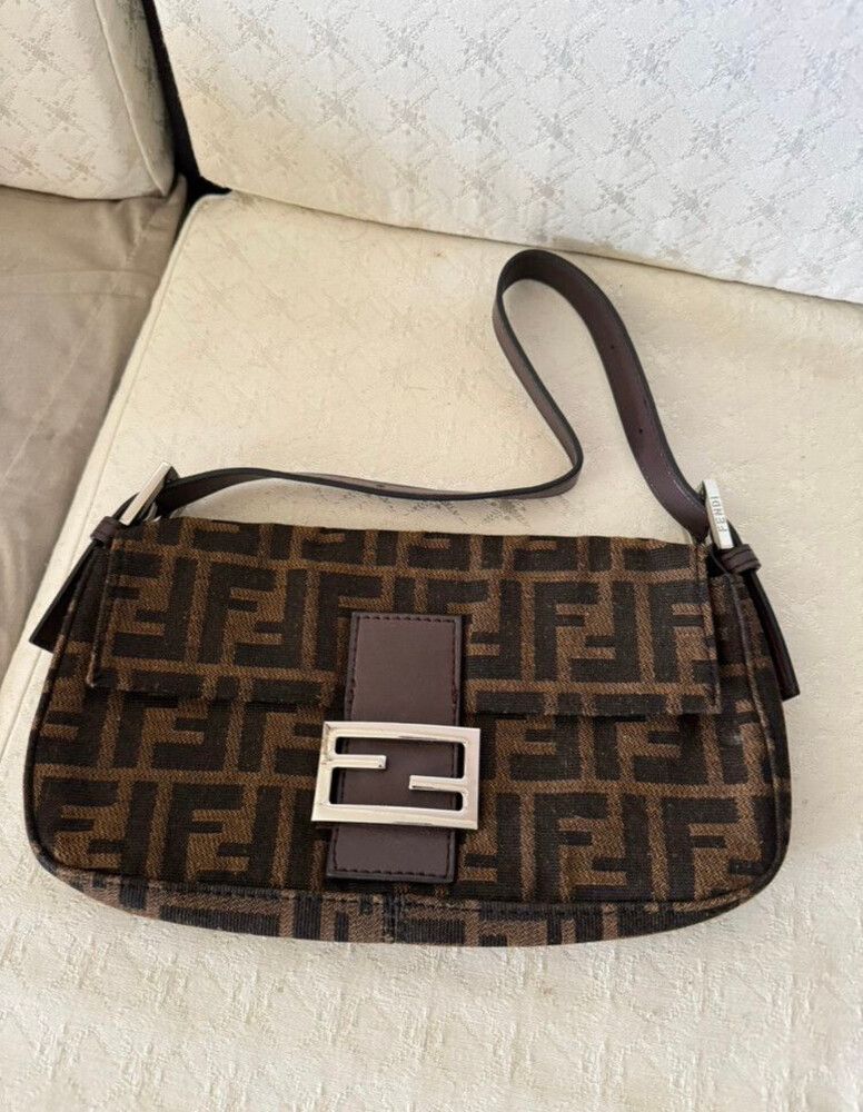 Fendi Zucca Baguette Shoulder Bag