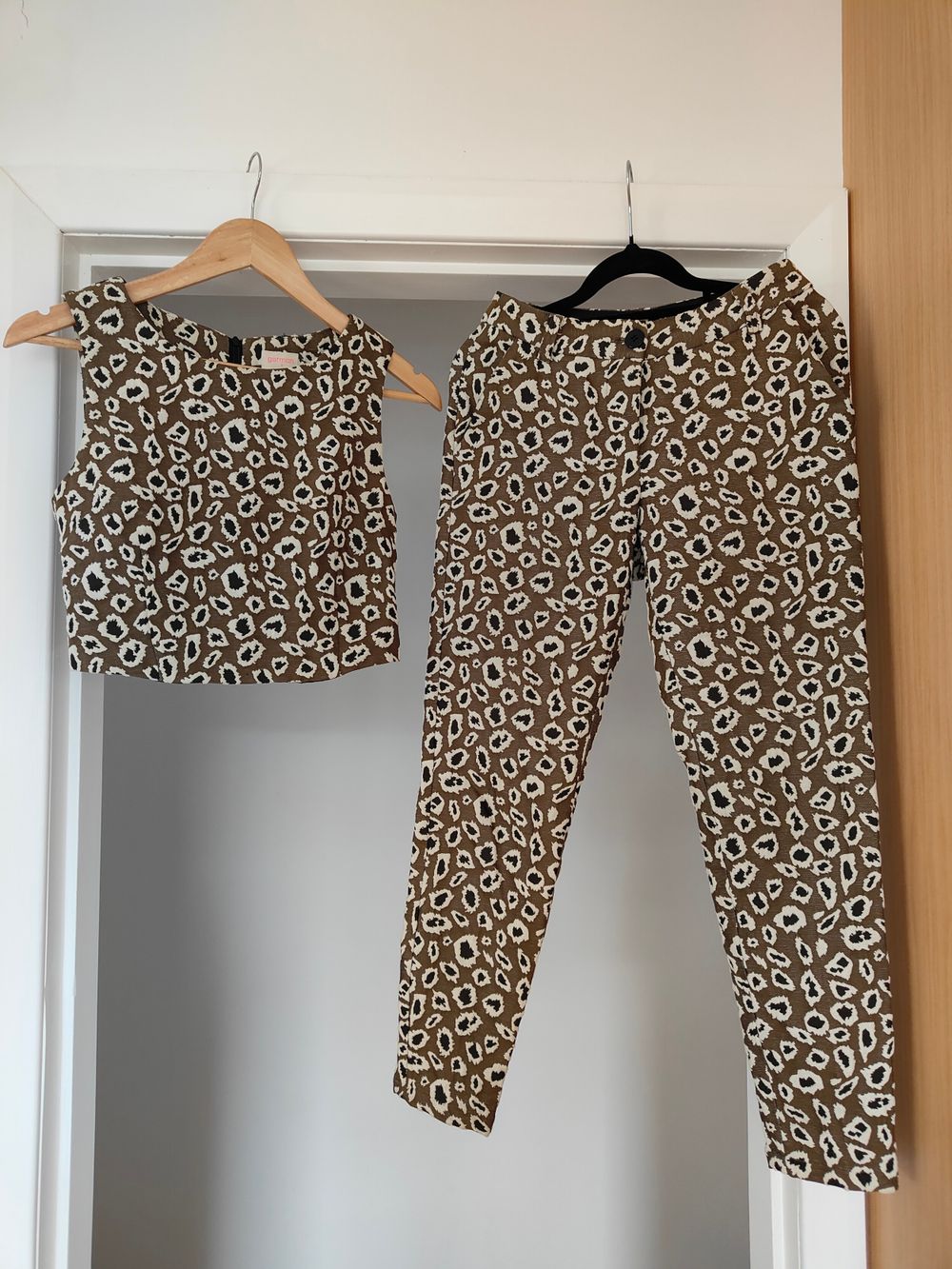 Gorman Leopard Print Matching Two Piece Set