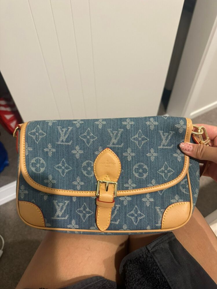 Louis Vuitton Blue Denim Shoulder Bag