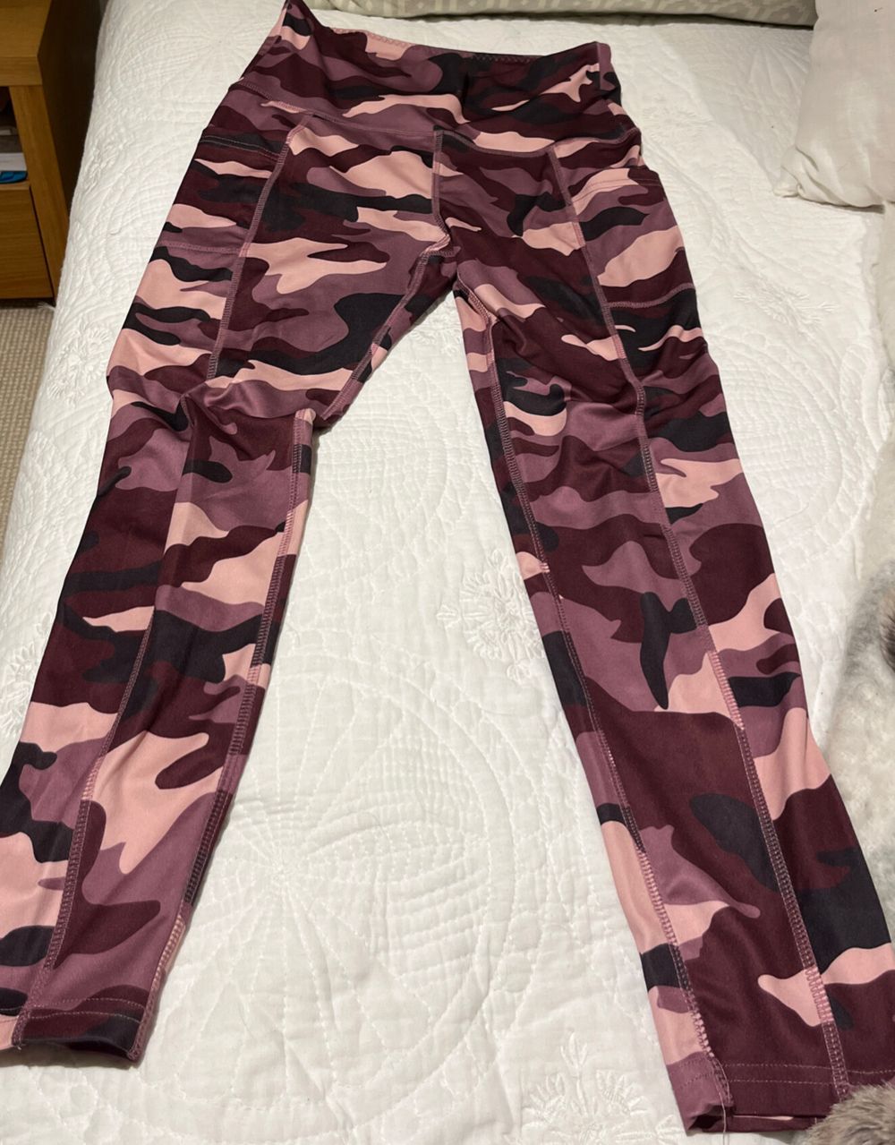 Maroon Camouflage Leggings