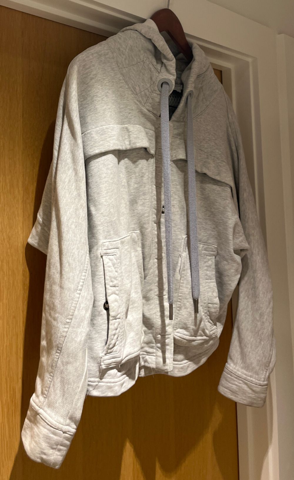 Stella Mc Cartney Hoodie Jacket 100% Cotton Light Grey