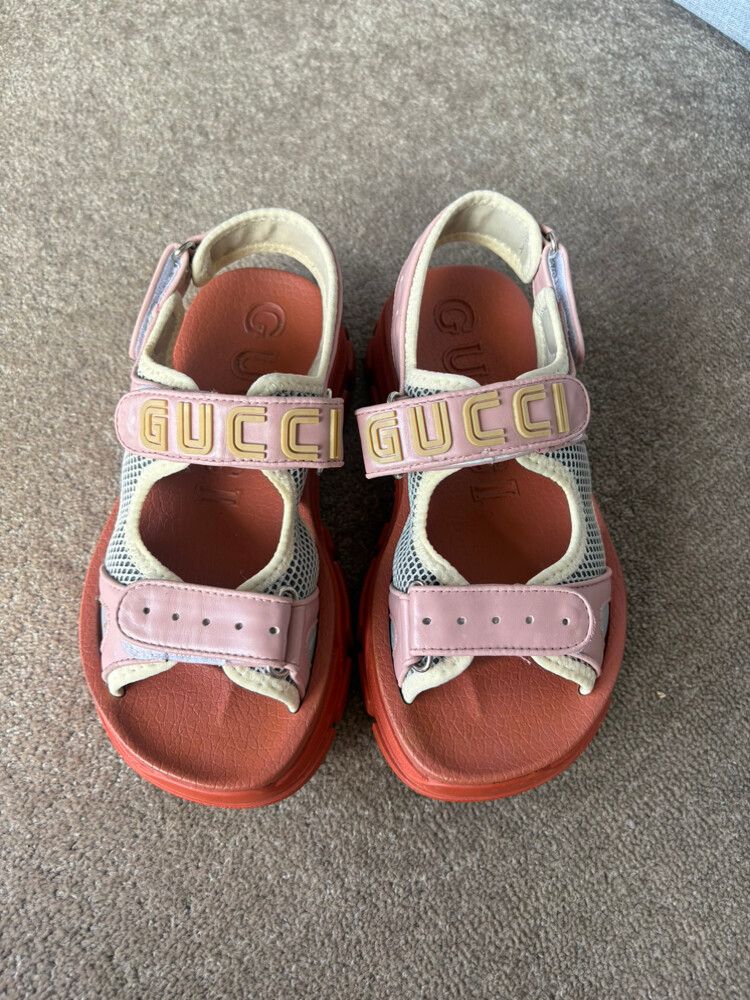 Gucci Pink Orange Sandals