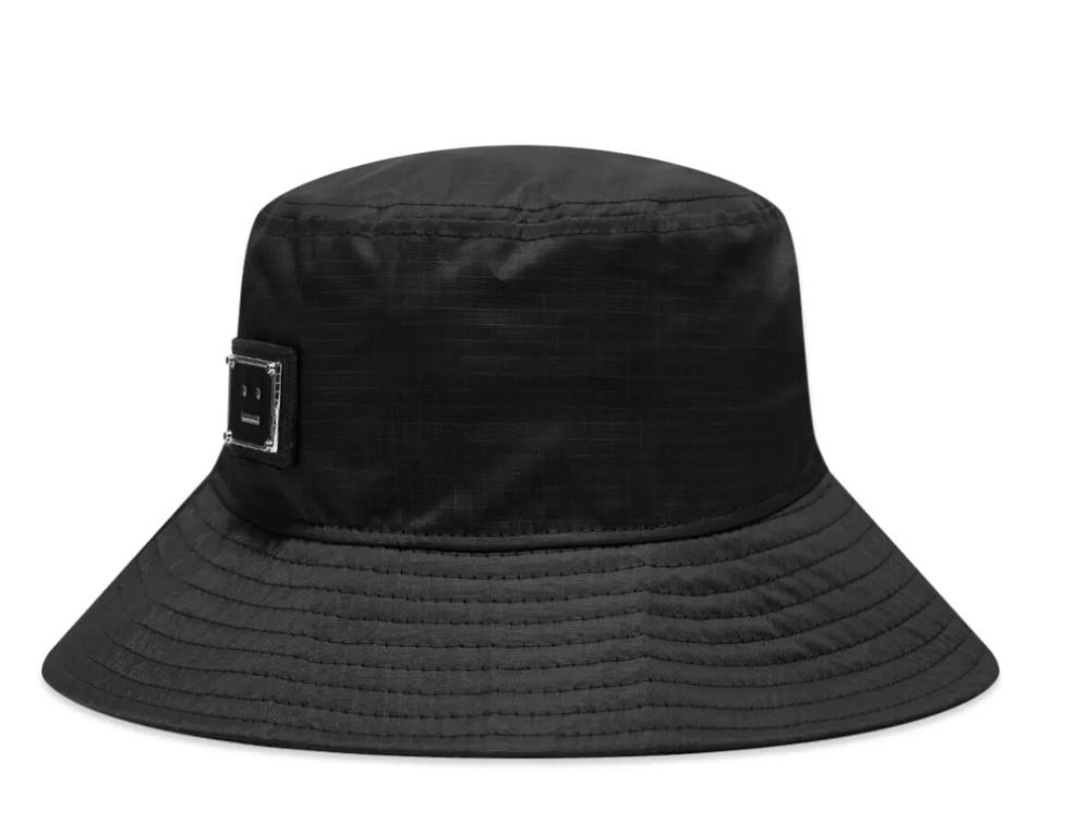 Acne Studios Buko Nylon Plaque Face Bucket Hat - M/L