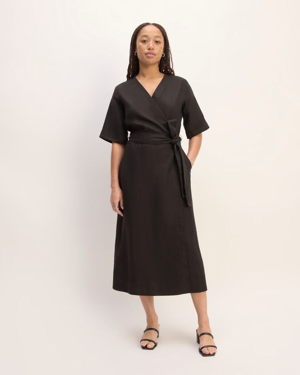 Everlane The Wrap Dress in Linen