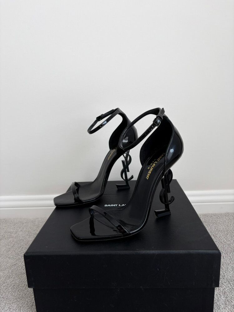 YSL Black Opyum Sandals