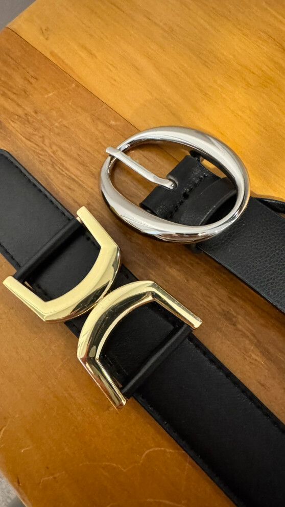 2x Black H&M Belts XL
