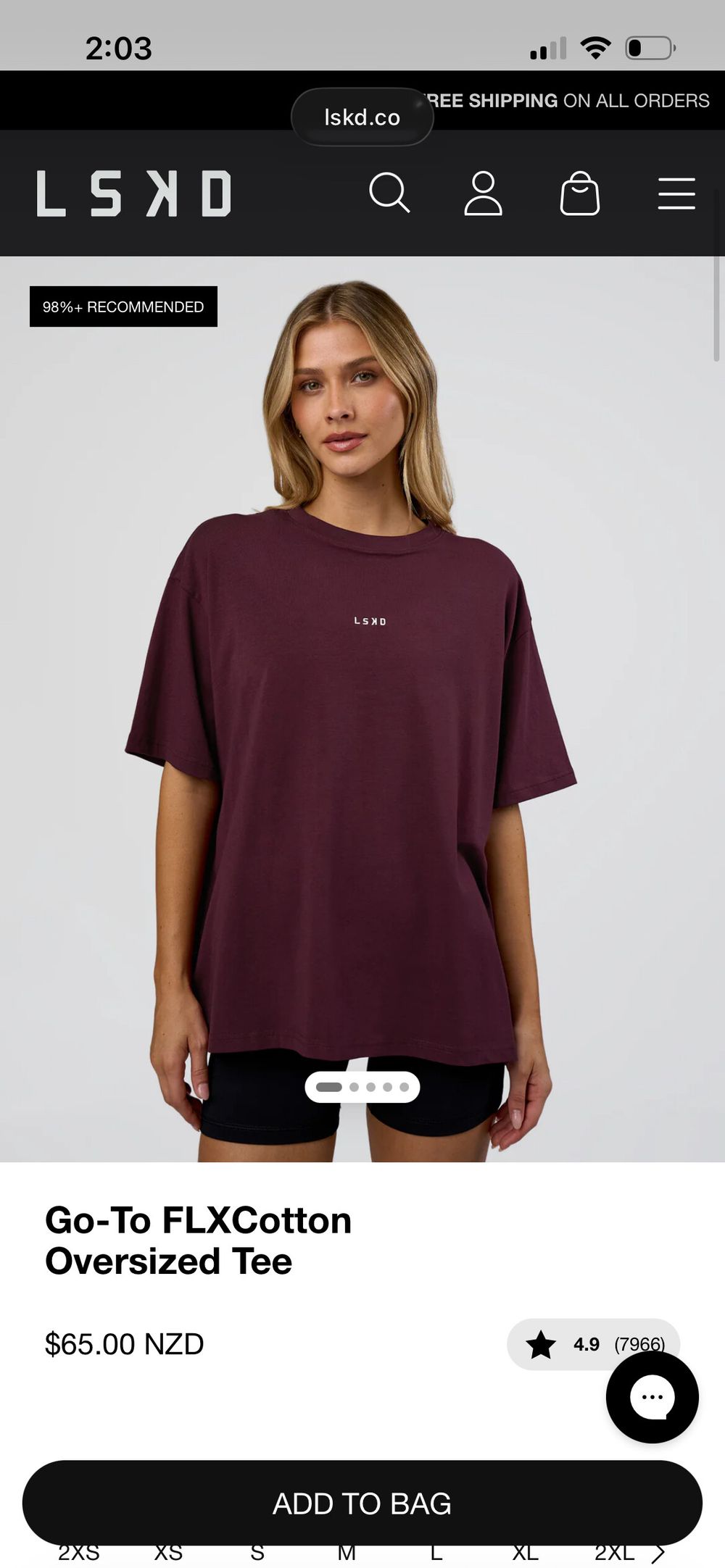 LSKD Purple Oversized T-Shirt