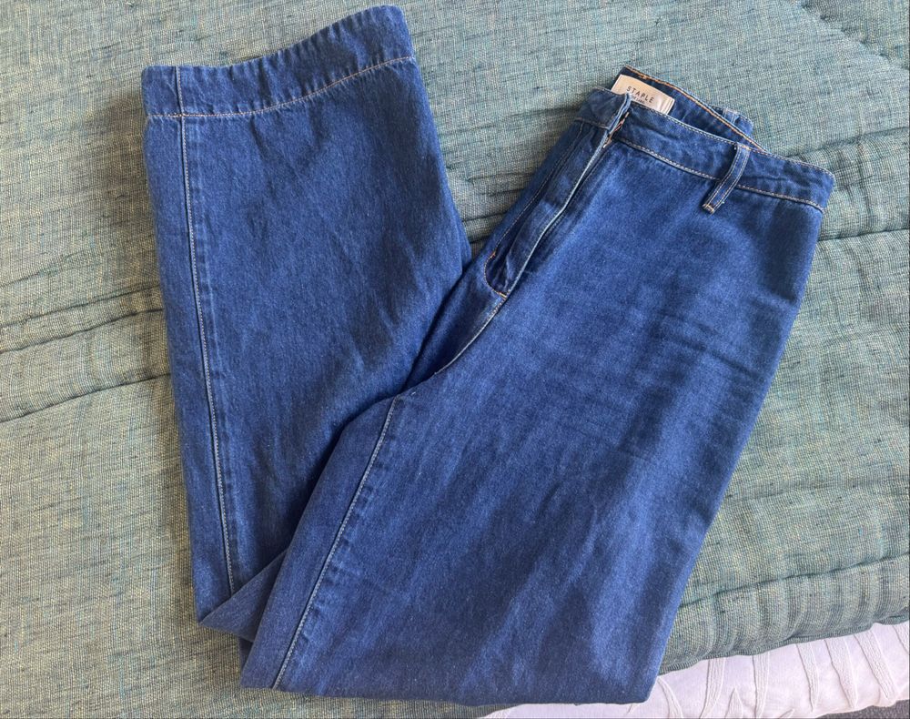 Staple The Label Blue Wide Leg Jeans
