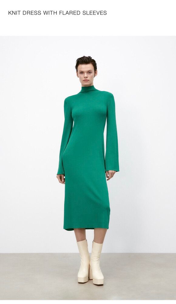slim fit dress slacks Zara Midi Dress Green – Augustine main image 0