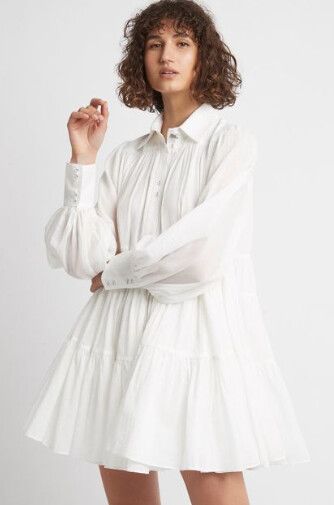 Aje - Aje White long sleeved dress on Designer Wardrobe
