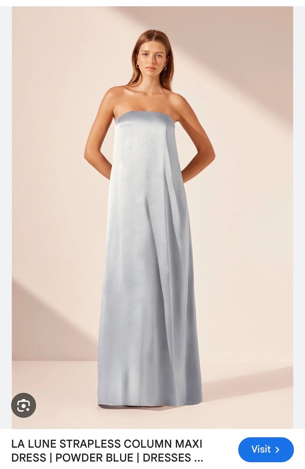 chinese dress ladies La Lune Strapless Ruched Bodice Maxi Dress main image 0
