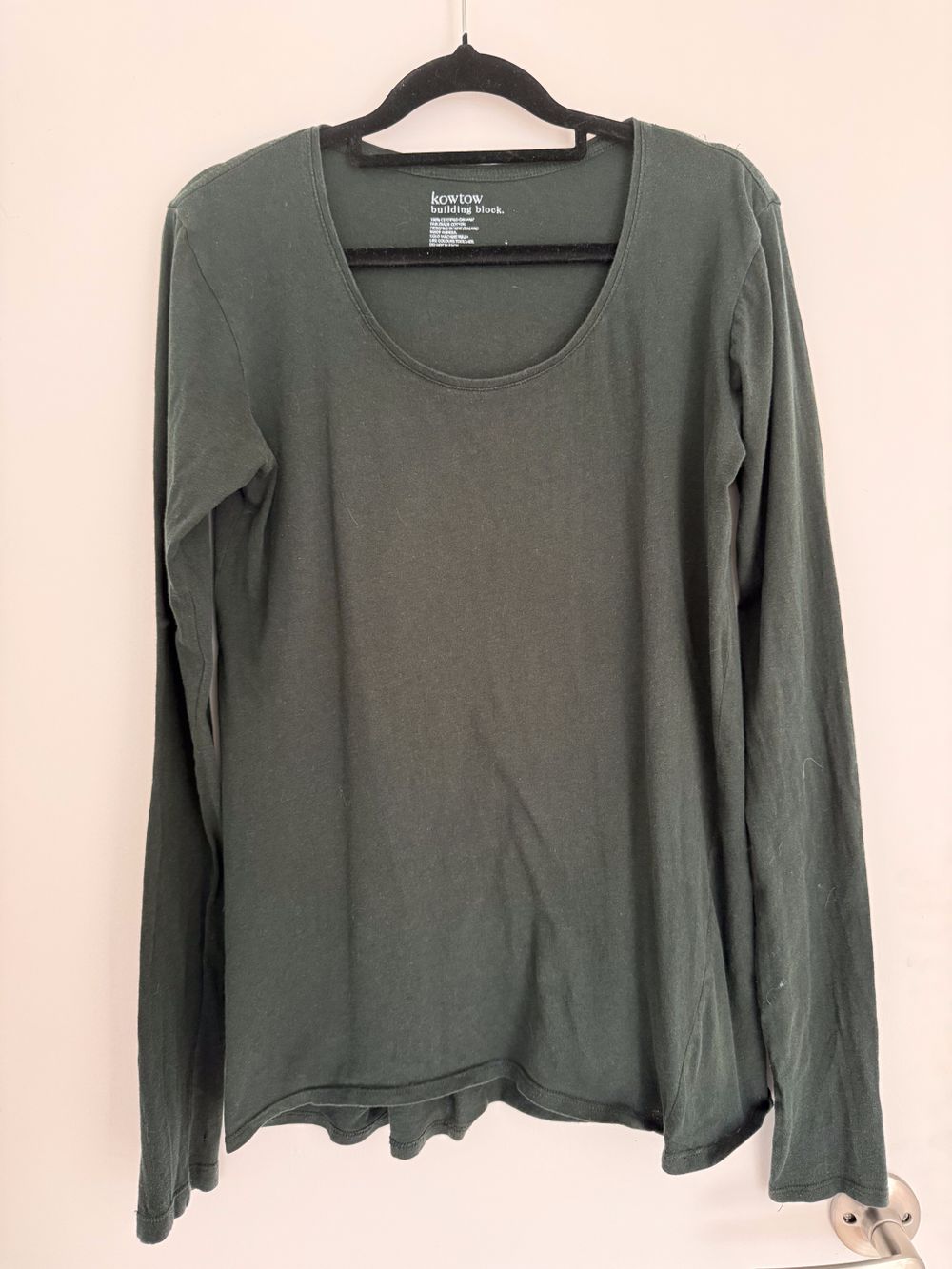 Kowtow Dark Green Long Sleeve Top