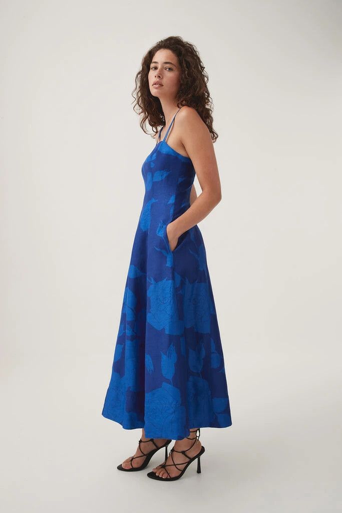 Aje - Aje Belonging Flared Midi Dress on Designer Wardrobe