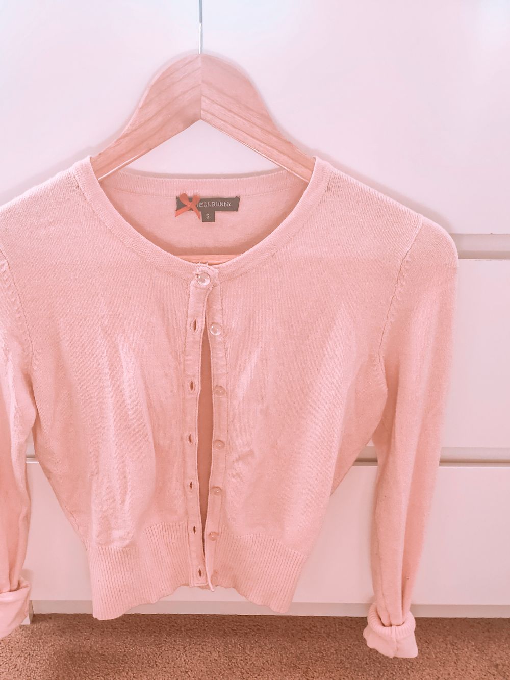 Hell Bunny - Cute Pastel Pink Cardigan on Designer Wardrobe