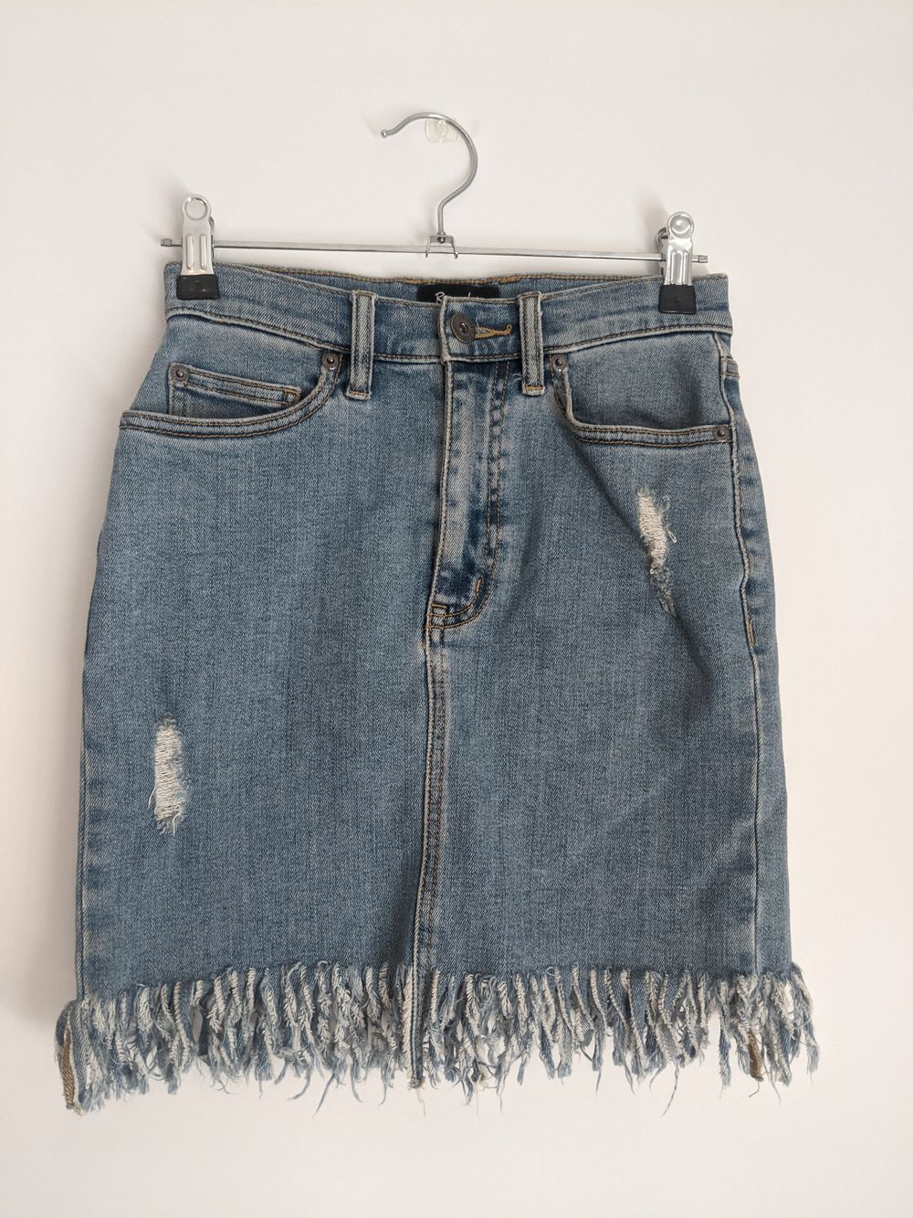 Denim mini-skirt