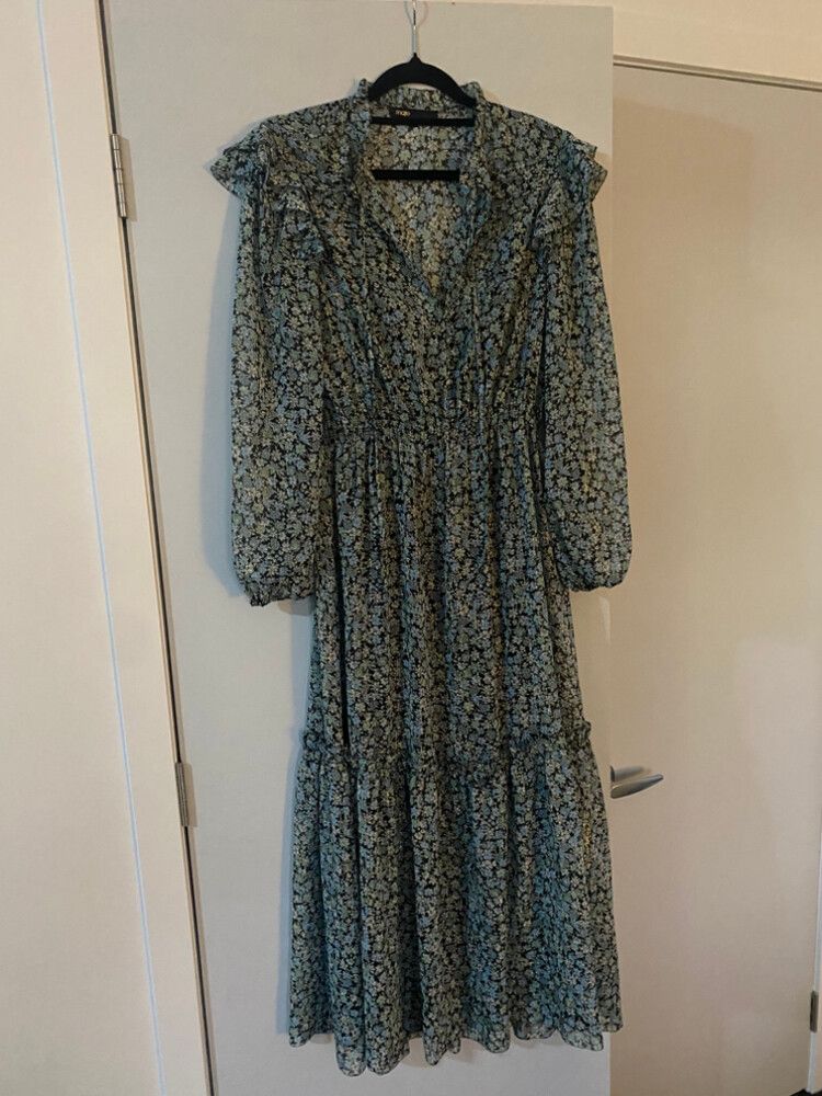 Maje Floral Midi Dress
