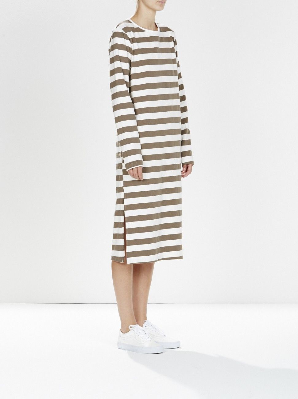 Bassike - Bassike Stripe Jersey Dress on Designer Wardrobe