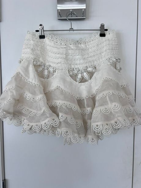 Zimmerman Cream Linen & Silk skirt
