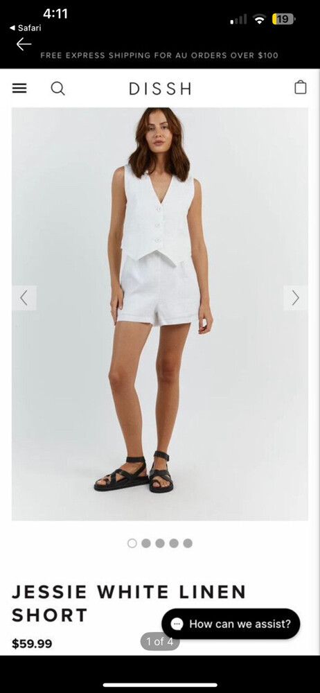 DISSH White Linen Shorts