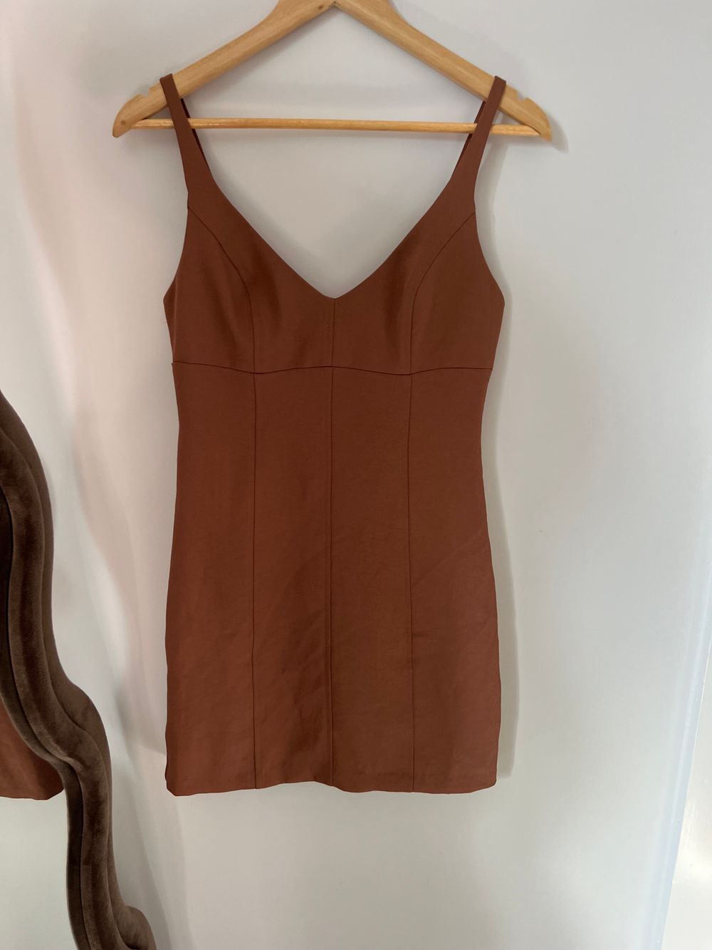Kookai - Brown bodycon mini dress on Designer Wardrobe Kookai - Brown bodycon mini dress on Designer Wardrobe