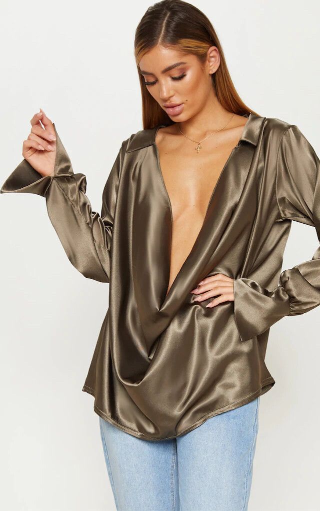 satin top pretty little thing