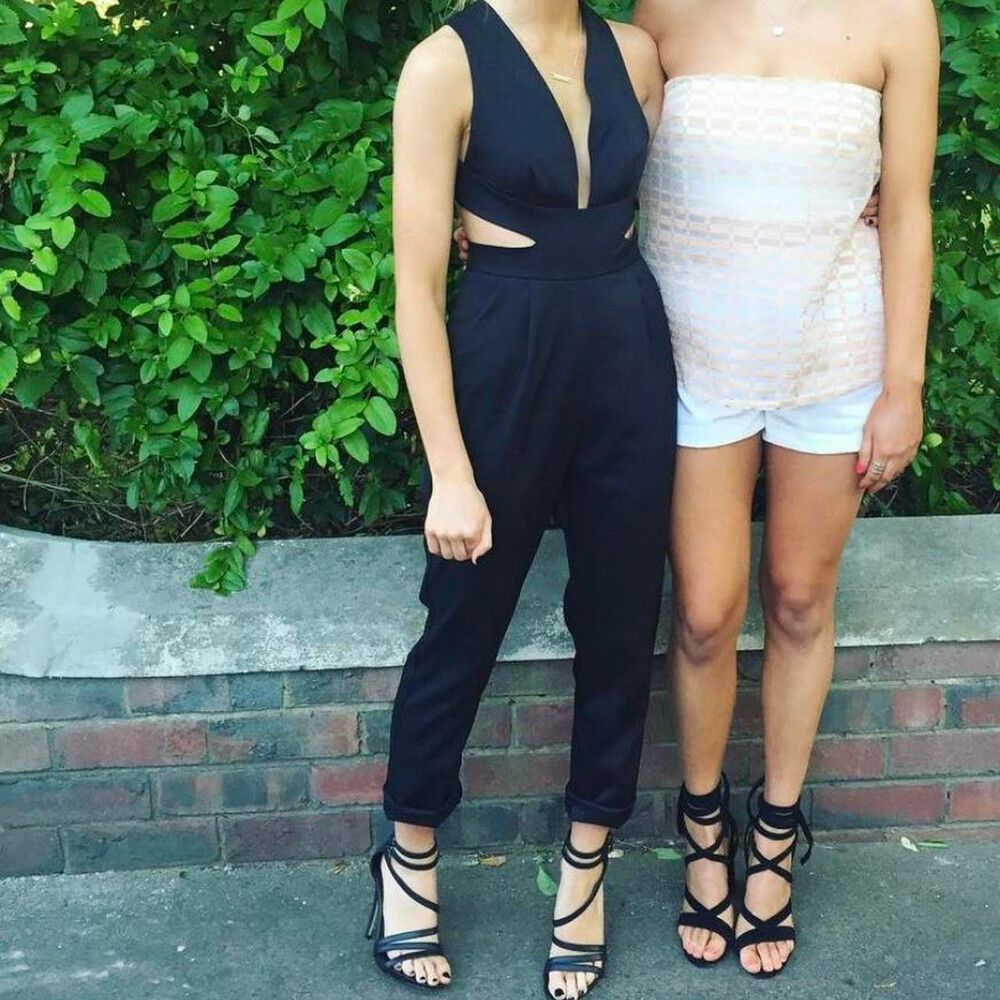 MOSSMAN black jumpsuit with cutouts
