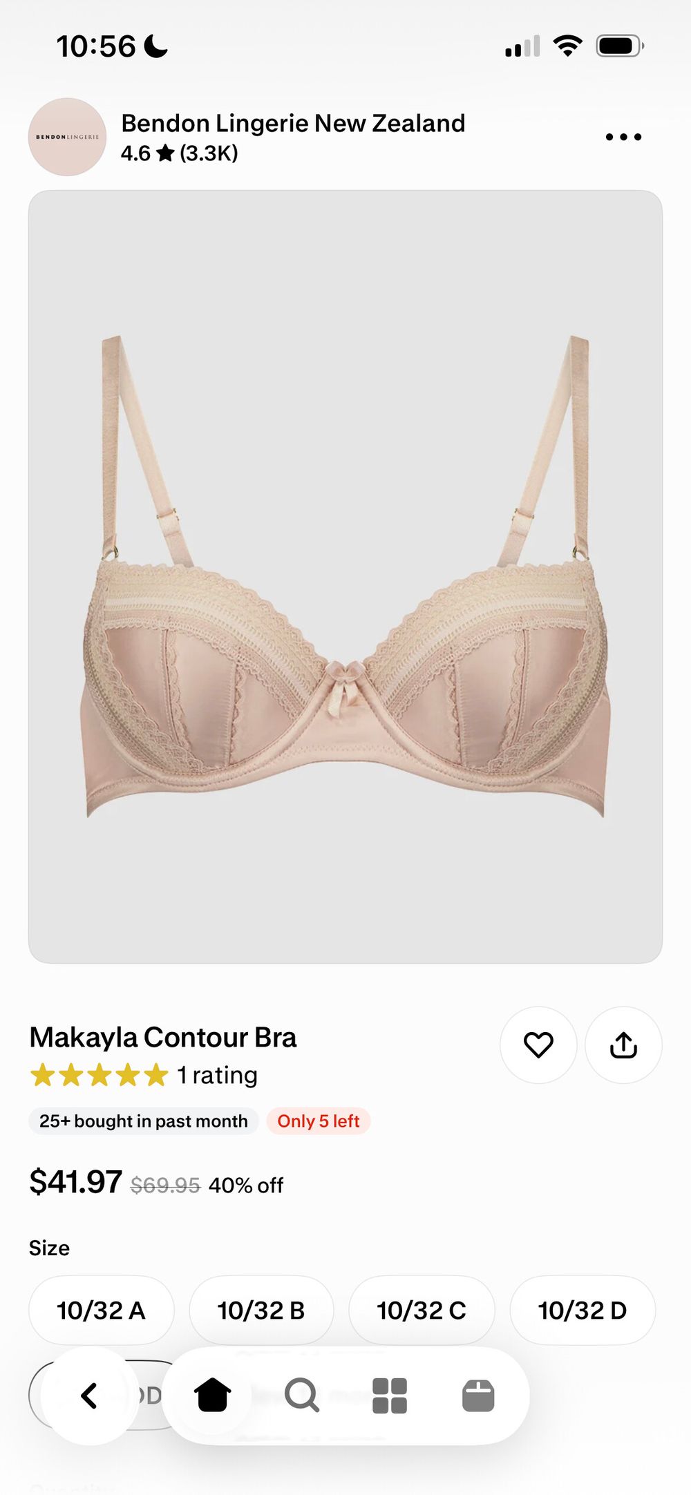 makayla contour bra unworn