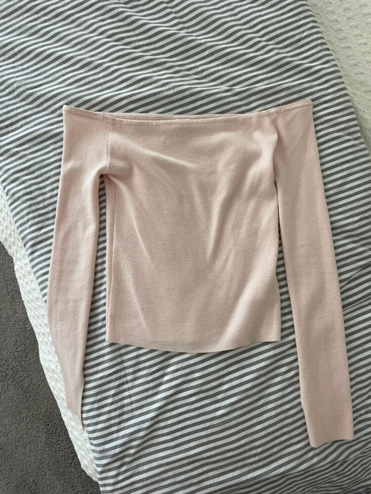 Soft Off The Shoulder Baby Pink Top