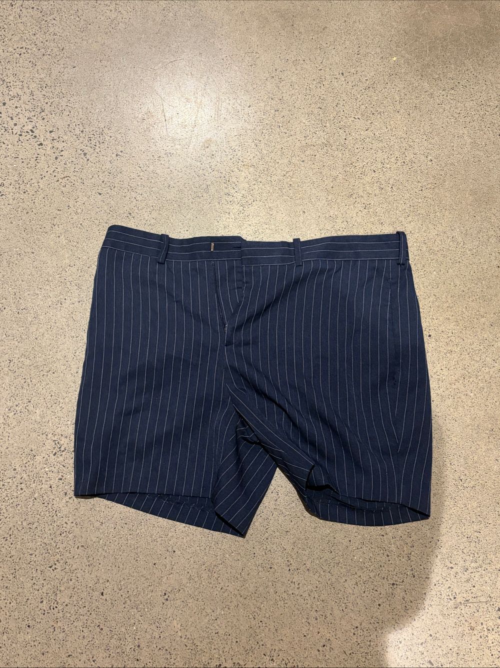 Loom Navy Pinstripe Shorts