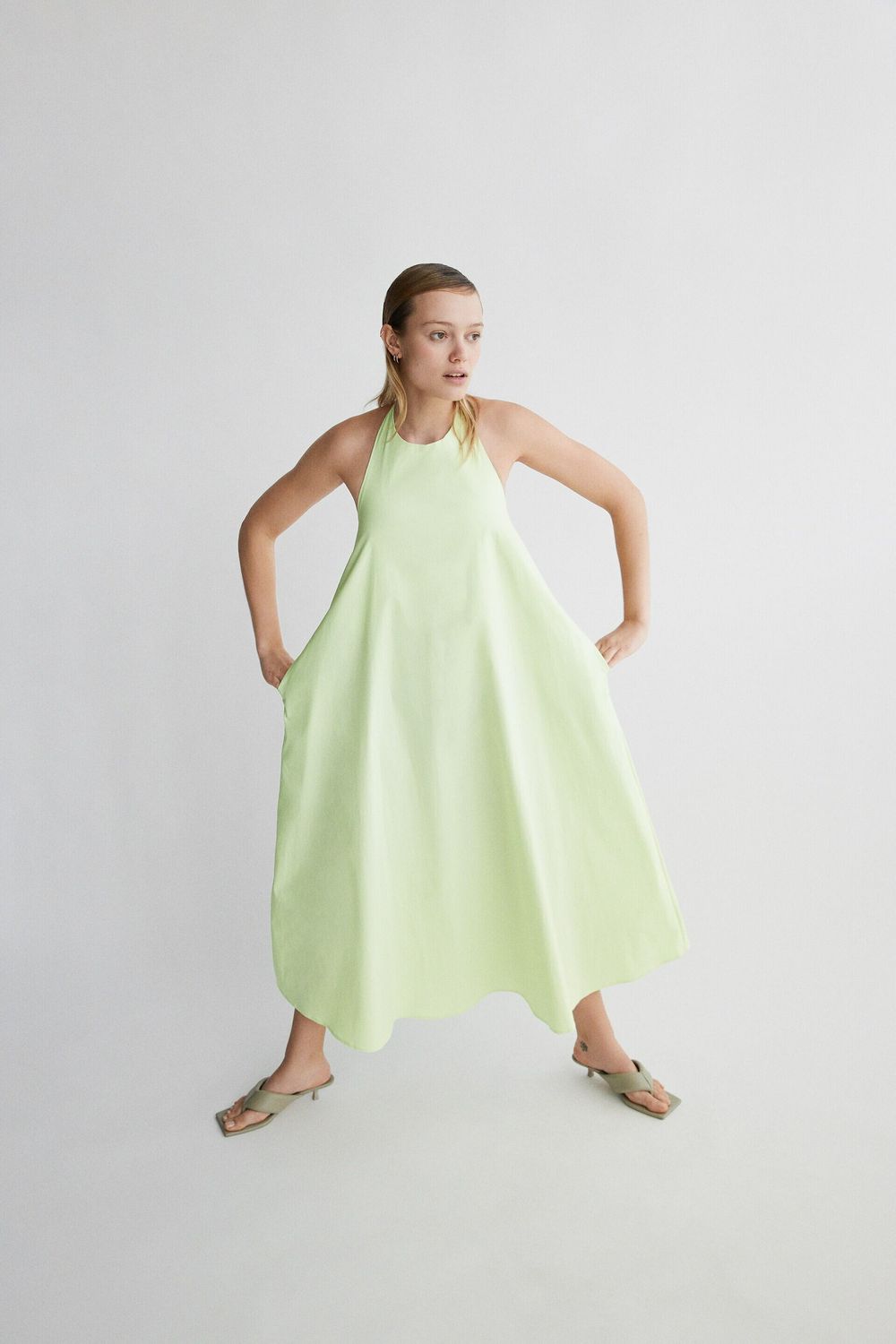 Zara - Halter midi dress - Mint on Designer Wardrobe